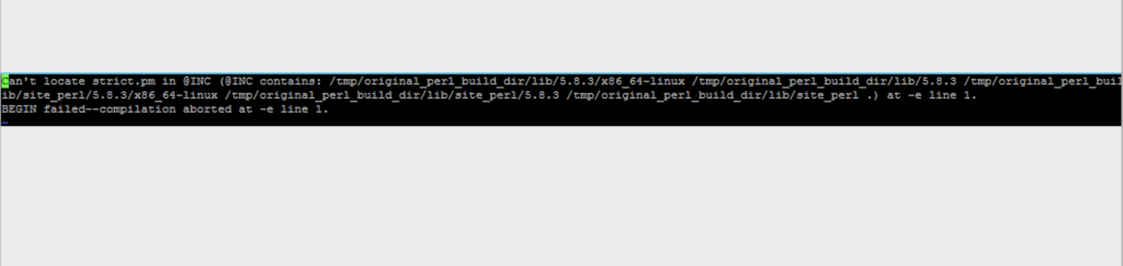 Perl Script Error